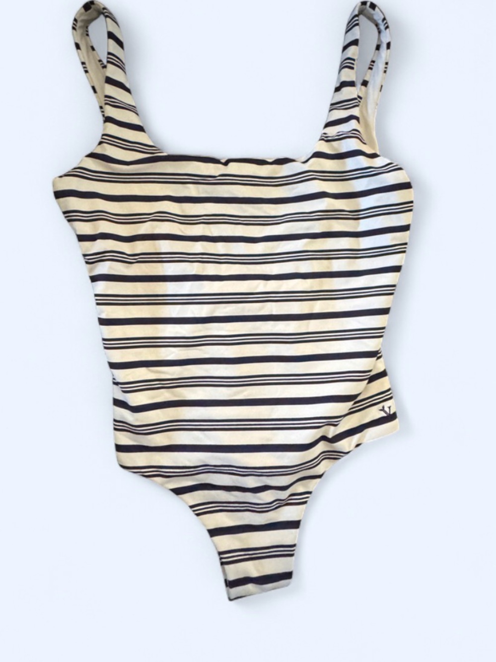Vineyard Vines Navy and White Striped One-Piece Swimsuit